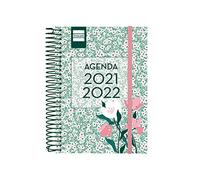 Finocam - Agenda secondaire 2021/2022-1 jour par page - Septembre 2021/juin 2022-10 mois et juil/août résumés, 8°, 120 x 164, Floral, Euskera