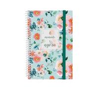 Finocam Agenda semainier horizontal 2026 de janvier à décembre (12 mois) | Agenda annuel 2026 avec élastique | Couverture en polypropylène Beta - Maintenant en portugais