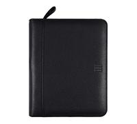 Finocam Andrea Agenda organiseur ouvert en cuir avec fermeture éclair 2026 1 jour par page Janvier 2026 à décembre 2026 (12 mois) Noir Espagnol