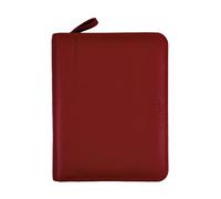 Finocam Andrea Agenda semainier vertical en cuir avec fermeture éclair (12 mois) Bordeaux espagnol