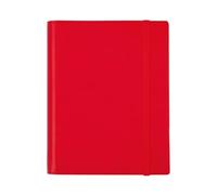 Finocam Andrea Agenda semainier vertical en cuir avec fermeture éclair Janvier 2026 - Décembre 2026 (12 mois) Bleu catalan