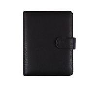 Finocam Andrea Agenda semainier vertical en cuir ouvert 2026 de janvier 2026 à décembre 2026 (12 mois) Noir catalan