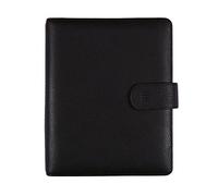 Finocam Andrea Agenda semainier vertical en cuir ouvert 2026 de janvier 2026 à décembre 2026 (12 mois) Noir espagnol