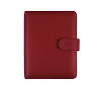 Finocam Andrea Agenda semainier vertical en cuir ouvert 2026 de janvier 2026 à décembre 2026 (12 mois) Bordeaux espagnol