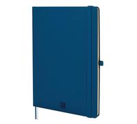 Finocam - Cahier Nexo Couverture Rigide Ligné Bleu marine | Grand Cahier à Feuilles Microperforées | Pochette et Passant pour stylo | 72 Feuilles, Idéal pour Écrire