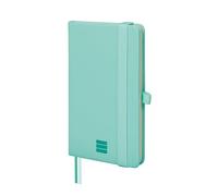 FINOCAM - Cahier Nexo Couverture Rigide Ligné Turquoise | Petit Cahier à Feuilles Microperforées | Pochette et Passant pour stylo | 72 Feuilles, Idéal pour Écrire