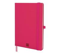 Finocam - Cahier Nexo Couverture Rigide Uni Fuchsia | Cahier A5 à Feuilles Microperforées | Pochette et Passant pour stylo | 72 Feuilles, Idéal pour Écrire et Dessiner