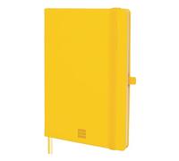Finocam - Cahier Nexo Couverture Rigide Uni Jaune | Cahier A5 à Feuilles Microperforées | Pochette et Passant pour stylo | 72 Feuilles, Idéal pour Écrire et Dessiner