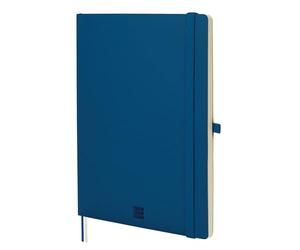 Finocam - Cahier Nexo Couverture Souple Dotted-Pointillé Bleu marine | Grand Cahier à Feuilles Microperforées | Pochette et Passant pour stylo | 72 Feuilles, Idéal pour Bullet Journal