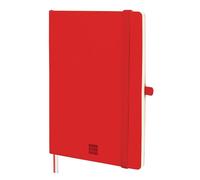 Finocam - Cahier Nexo Couverture Souple Uni Rouge | Cahier A5 à Feuilles Microperforées | Pochette et Passant pour stylo | 72 Feuilles, Idéal pour Écrire et Dessiner