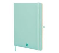 Finocam - Cahier Nexo Couverture Souple Uni Turquoise | Grand Cahier à Feuilles Microperforées | Pochette et Passant pour stylo | 72 Feuilles, Idéal pour Écrire et Dessiner