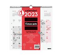 Finocam - Calendrier 2023 neutre mural pour écrire janvier 2023 - décembre 2023 (12 mois) catalan
