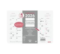 Finocam Calendrier aimanté Mes Vista Janvier-Décembre (12 mois) | Calendrier magnétique réfrigérateur | Planificateur mensuel chic Blanc