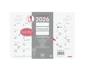 Finocam Calendrier aimanté Mes Vista Janvier-Décembre (12 mois) | Calendrier magnétique réfrigérateur | Planificateur mensuel chic Blanc