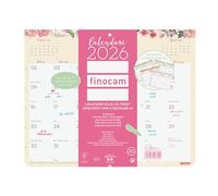 Finocam Calendrier aimanté Mois Vista janvier - décembre (12 mois) | Calendrier magnétique réfrigérateur | Planificateur mensuel Trendy Design - Catalan