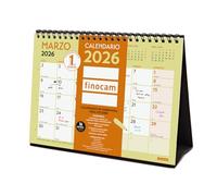 Finocam - Calendrier de bureau 2026 mois vue janvier - décembre 2026 + sept. - Déc. 2025 (4 mois) réduits | Calendrier 2026 | Planificateur mensuel Grafik - Espagnol