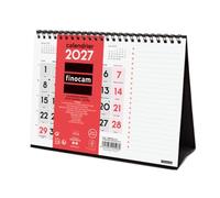 Finocam Calendrier de Bureau à Gros Chiffres 2027 | Neutre · Langue : Français - Calendrier mensuel - Planning et Organisation