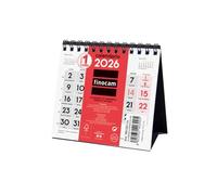 Finocam - Calendrier de bureau grands chiffres 2026 avec vue janvier - décembre (12 mois) | Calendrier 2026 | Planning mensuel neutre - espagnol