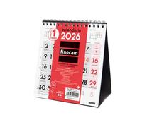 Finocam - Calendrier de bureau grands chiffres 2026 avec vue janvier - décembre (12 mois) | Calendrier 2026 | Planning mensuel neutre - espagnol