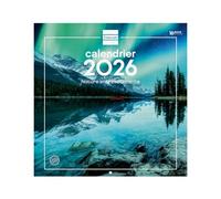Finocam - Calendrier mural 2026 30 x 30 cm 1 Mois par page Janvier - Décembre 2026 + Sept.-Déc. 2025 (4 mois) réduits | Calendrier 2026 | Images Nature Français