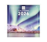 Finocam - Calendrier mural 2026 30 x 30 cm 1 Mois par page Janvier - Décembre 2026 + Sept.-Déc. 2025 (4 mois) réduits | Calendrier 2026 | Images Nature - International