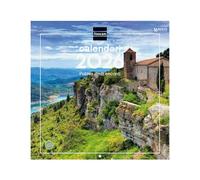 Finocam - Calendrier mural 2026 30 x 30 cm avec vue mois janvier - décembre 2026 + septembre 2026 - Déc. 2025 (4 mois) réduits | Calendrier 2026 | Images de villages de charme - Catalan