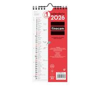 Finocam - Calendrier mural 2026 mois vue janvier - décembre (12 mois) | Calendrier 2026 à noter | Planificateur mensuel neutre - espagnol