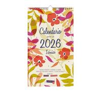 Finocam - Calendrier mural 2026 mois vue janvier - décembre 2026 (12 mois) | Calendrier 2026 à noter | Planificateur mensuel Talkual - Basic - Espagnol