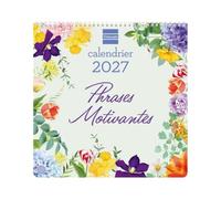 Finocam Calendrier Mural 2027 | Art Phrases motivantes · Langue: Français | Calendrier mensuel. Planning et Organisation. Idéal pour le travail, les études et la maison