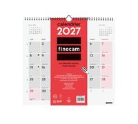 Finocam Calendrier Mural 2027 | Neutre · Langue: Français | Calendrier mensuel. Planning et Organisation. Idéal pour le travail, les études et la maison