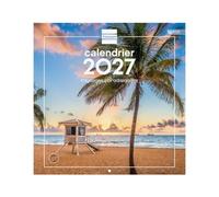 Finocam Calendrier Mural 30x30 à Remplir 2027 | Photos Paysages paradisiaques · Langue : Français - Calendrier mensuel - Planning et Organisation