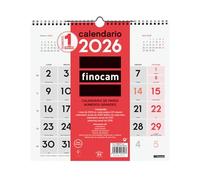 Finocam - Calendrier mural grands chiffres 2026 avec vue janvier - décembre 2026 (12 mois) | Calendrier 2026 | Planificateur mensuel neutre - espagnol