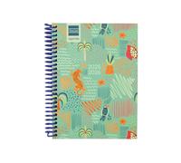 Finocam Diva Agenda 2025/2026 Vue hebdomadaire horizontale Septembre 2025 à juin 2026 (année scolaire) + juillet et août résumés Jungle portugaise