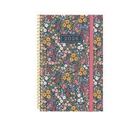 Finocam Flora Agenda à spirale 2026 avec vue hebdomadaire horizontal de janvier à décembre (12 mois) Couverture en polypropylène à spirale Design Collection Flora