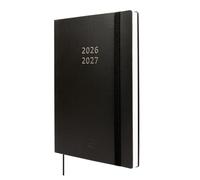 Finocam Mara Agenda 18 mois 2026 2027 | Vue hebdomadaire verticale · Juillet 2026 - Décembre 2027 | Noir · International - Agenda Semainier