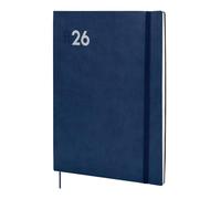 Finocam Mara Agenda 2026 avec vue hebdomadaire verticale | janvier à décembre (12 mois) | Agenda annuel 2026 avec élastique et bande à pointillés | Couverture souple Mara - Bleu