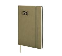 Finocam Mara Agenda 2026 avec vue hebdomadaire verticale | janvier à décembre (12 mois) | Agenda annuel 2026 avec élastique et bande à pointillés | Couverture souple Mara - Vert