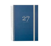 Finocam Mode Agenda Journalier 2027| Bleu | 1 Jour Par Page. Vue quotidien. International. Planification, organisation personnelle et productivité