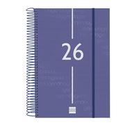 Finocam Open Leo.2 Agenda organiseur 1 jour par page 2026 1 jour par page janvier 2026 à décembre 2026 (12 mois) Noir Espagnol