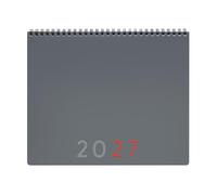 Finocam Planner Agenda Mensuel + Notes 2027| Gris | 1 Mois par page + notes. International. Idéal pour le travail, les études et la maison