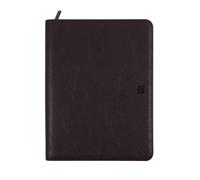 FINOCAM - Porte-documents A4 FOCUS - Noir | Polyuréthane de haute qualité | Portefeuille zippé - Porte-stylo et poche intérieure pour tablette | Équipé d'un bloc-notes