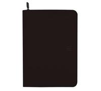 Finocam - Porte-documents A4 SERIE 00 - Noir | Porte-documents en polyester| Portfolio fermeture zippée - Passant pour stylo et compartiment pour tablette| Avec anneaux