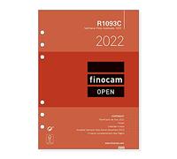 Finocam Recharge annuelle 2022 semainier paysage de janvier 2022 à décembre 2022 (12 mois) 1000-155 x 215 mm Open Catalan