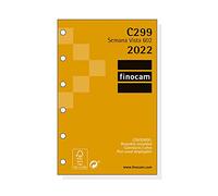 Finocam - Recharge annuelle 2022 semainier paysage de janvier 2022 à décembre 2022 (12 mois) 602 - 73 x 114 mm Classic espagnol