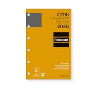 Finocam Recharge annuelle classique 2026 1 jour par page janvier 2026 à décembre 2026 (12 mois) espagnol