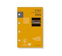 Finocam Recharge annuelle classique 2026 2 jours par page janvier 2026 à décembre 2026 (12 mois) espagnol