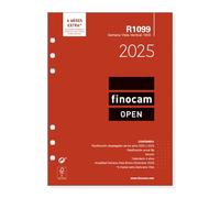 Finocam Recharge annuelle Open 2025 Calendrier 2025 Vue verticale hebdomadaire janvier à décembre (12 mois) espagnol