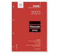 Finocam Recharge annuelle Open 2025 Vue verticale hebdomadaire janvier 2025 à décembre 2025 (12 mois) espagnol