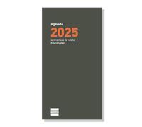 Finocam Recharge annuelle plate 2025 avec vue hebdomadaire horizontale janvier 2025 - décembre 2025 (12 mois) espagnol