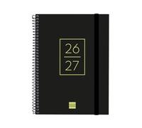 Finocam Secondaire Agenda scolaire 2026/2027 | Vue hebdomadaire horizontale · Septembre 2026 à juin 2027 (année scolaire) + juillet et août résumés | Noir · Langue : catalan - Agenda scolaire